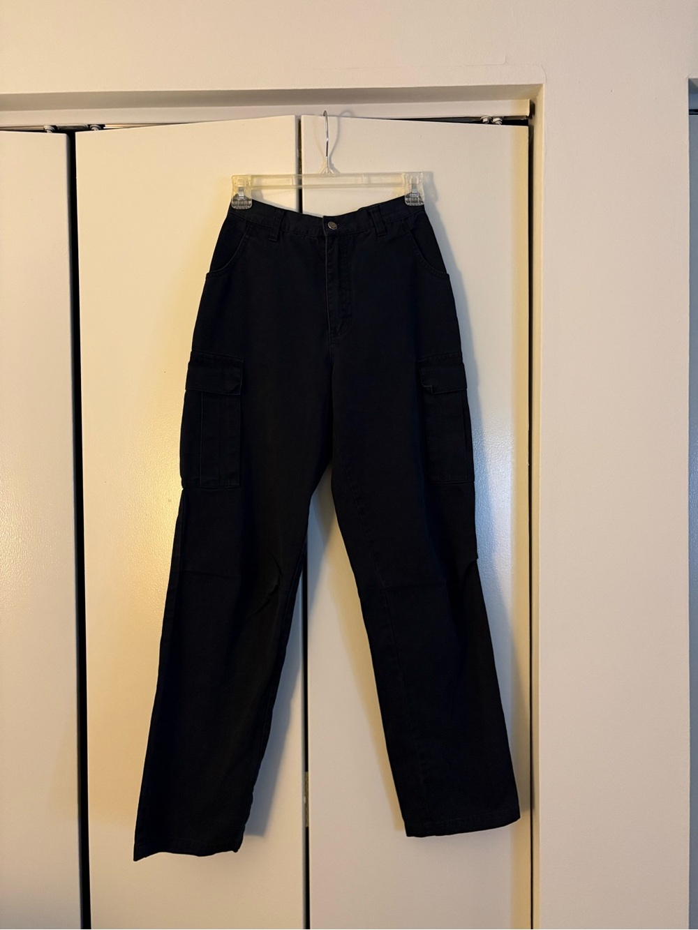 Vintage Y2K Harley-Davidson Black Straight-Leg Cargo Pants